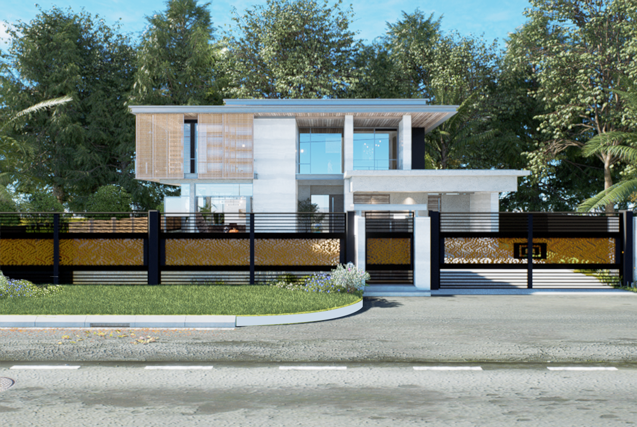 Modern Gates | Driveway Gates | Vanilla Modern Metal Driveway Gates