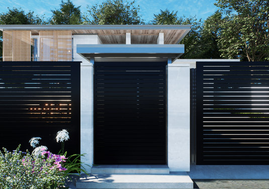 Aura Horizontal Lines Metal Gates