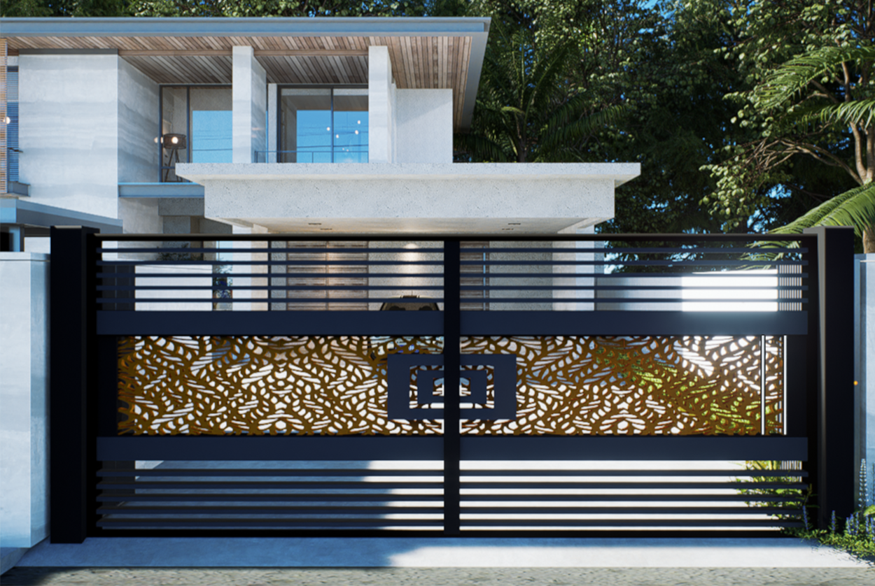 Modern Gates | Driveway Gates | Vanilla Modern Metal Driveway Gates